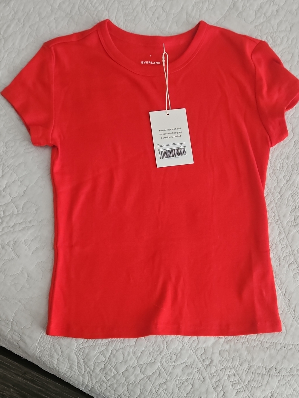 Everlane Women’s Fiery Red RetroSoft Crewneck Short Sleeve Tee